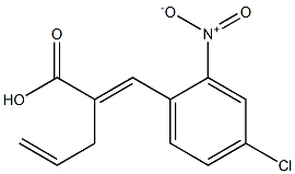 2-{4-chloro-2-nitrobenzylidene}-4-pentenoic acid 结构式