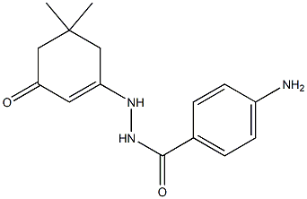 4-amino-N'-(5,5-dimethyl-3-oxo-1-cyclohexen-1-yl)benzohydrazide 结构式