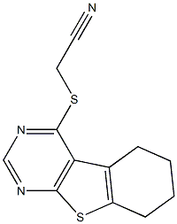 (5,6,7,8-tetrahydro[1]benzothieno[2,3-d]pyrimidin-4-ylsulfanyl)acetonitrile 结构式