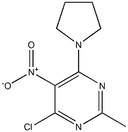 4-chloro-5-nitro-2-methyl-6-(1-pyrrolidinyl)pyrimidine 结构式