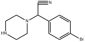 2-(4-溴苯基)-2-(哌嗪-1-基)乙腈 结构式