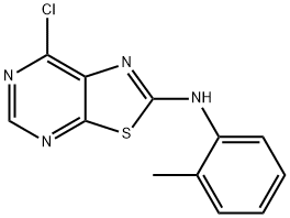 7-氯-N-(邻甲苯基)噻唑并[5,4-D]嘧啶-2-胺 结构式