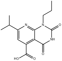 2,4-dioxo-7-(propan-2-yl)-1-propyl-1H,2H,3H,4H-pyrido[2,3-d]pyrimidine-5-carboxylic acid 结构式