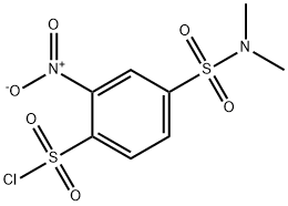 4-(二甲基氨磺酰基)-2-硝基苯-1-磺酰氯 结构式