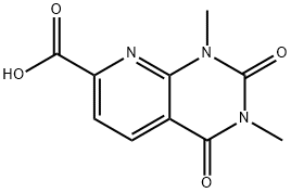 1,3-二甲基-2,4-二氧代-1H,2H,3H,4H-吡啶并[2,3-D]嘧啶-7-羧酸 结构式