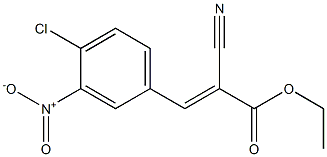 ethyl (2E)-3-(4-chloro-3-nitrophenyl)-2-cyanoprop-2-enoate 结构式