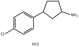 3-(4-氯苯基)环戊烷-1-胺盐酸 结构式