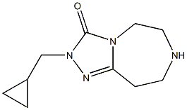 2-(Cyclopropylmethyl)-2,5,6,7,8,9-hexahydro-3H-[1,2,4]triazolo[4,3-d][1,4]diazepin-3-one 结构式