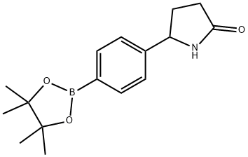 5-[4-(tetramethyl-1,3,2-dioxaborolan-2-yl)phenyl]pyrrolidin-2-one 结构式