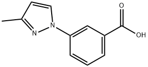 3-(3-甲基-1H-吡唑-1-基)苯甲酸 结构式