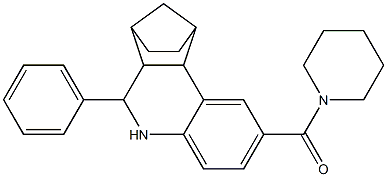 10-phenyl-5-(1-piperidinylcarbonyl)-9-azatetracyclo[10.2.1.0~2,11~.0~3,8~]pentadeca-3,5,7-triene 结构式