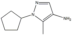 1-环戊基-5-甲基-1H-吡唑-4-胺 结构式