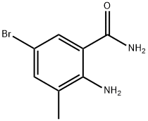 2-氨基-5-溴-N,3-二甲基苯甲酰胺 结构式