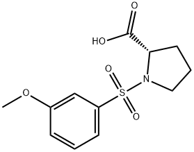 1-(3-Methoxybenzenesulfonyl)Pyrrolidine-2- Carboxylic Acid 结构式