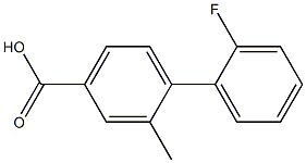 2'-FLUORO-2-METHYLBIPHENYL-4-CARBOXYLIC ACID 结构式