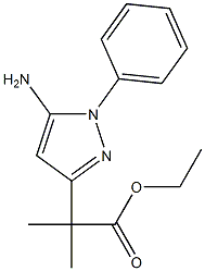 ethyl 2-(5-amino-1-phenyl-1H-pyrazol-3-yl)-2-methylpropanoate 结构式