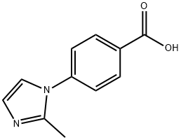 4-(2-甲基-1H-咪唑-1-基) - 苯甲酸 结构式