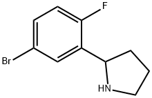 2-(5-溴-2-氟苯基)吡咯烷 结构式