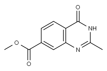 methyl 2-methyl-4-oxo-3,4-dihydroquinazoline-7-carboxylate 结构式