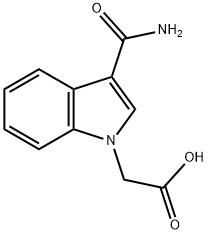 2-(3-氨基羰基-1H-吲哚-1-基)乙酸 结构式