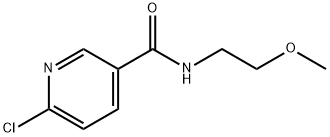 6-chloro-N-(2-methoxyethyl)pyridine-3-carboxamide 结构式