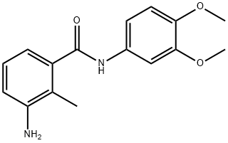 3-amino-N-(3,4-dimethoxyphenyl)-2-methylbenzamide 结构式