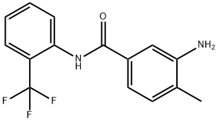 3-amino-4-methyl-N-[2-(trifluoromethyl)phenyl]benzamide 结构式