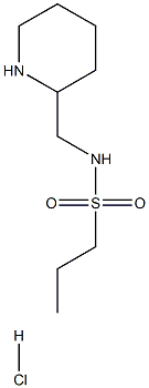 N-(piperidin-2-ylmethyl)propane-1-sulfonamide hydrochloride 结构式
