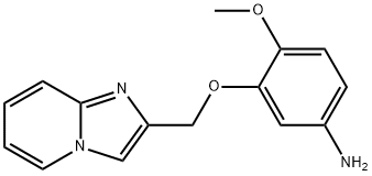 3-({咪唑并[1,2-A]吡啶-2-基}甲氧基)-4-甲氧基苯胺 结构式