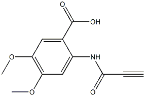 4,5-dimethoxy-2-(prop-2-ynamido)benzoic acid 结构式