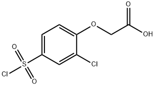 2-[2-氯-4-(氯磺酰)苯氧基]乙酸 结构式