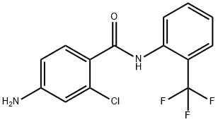 4-amino-2-chloro-N-[2-(trifluoromethyl)phenyl]benzamide 结构式