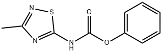 3-甲基-1,2,4-噻二唑-5-基氨基甲酸苯酯 结构式