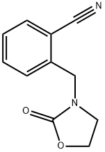 2-[(2-氧亚基-1,3-噁唑烷-3-基)甲基]苯甲腈 结构式