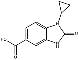 1-环丙基-2-氧亚基-2,3-二氢-1H-1,3-苯并二唑-5-羧酸 结构式