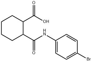 2-((4-溴苯基)氨基甲酰基)环己烷-1-羧酸 结构式