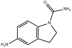 5-氨基-2,3-二氢-1H-吲哚-1-甲酰胺 结构式