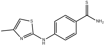 4-[(4-甲基-1,3-噻唑-2-基)氨基]苯-1-甲硫代酰胺 结构式