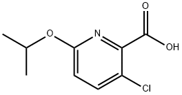 3-氯-6-(丙烷-2-氧基)吡啶-2-羧酸 结构式