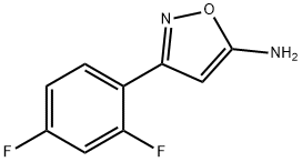 3-(2,4-二氟苯基)-1,2-噁唑-5-胺 结构式