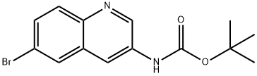 TERT-BUTYL (6-BROMOQUINOLIN-3-YL)CARBAMATE 结构式