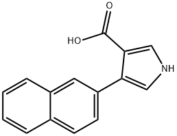 4-Naphthalen-2-yl-1H-pyrrole-3-carboxylic acid 结构式