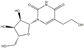 5-(2-Hydroxyethyl)uridine 结构式