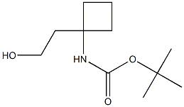 tert-butyl N-[1-(2-hydroxyethyl)cyclobutyl]carbamate 结构式