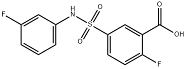 2-氟-5-[(3-氟苯基)氨磺酰基]苯甲酸 结构式