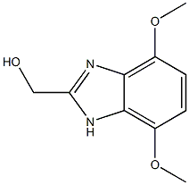(4,7-二甲氧基-1H-苯并[D]咪唑-2-基)甲醇 结构式