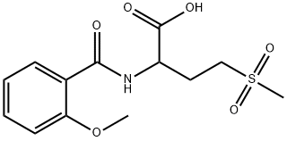 4-甲磺酰基-2-[(2-甲氧基苯基)甲酰胺]丁酸 结构式