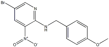 5-Bromo-N-(4-methoxybenzyl)-3-nitropyridin-2-amine 结构式
