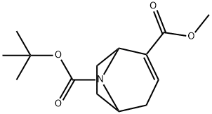 ENDO-8-TERT-BUTYL 2-METHYL 8-AZABICYCLO[3.2.1]OCT-2-ENE-2,8-DICARBOXYLATE 结构式