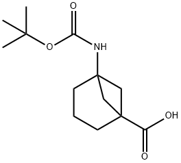 5-((叔丁氧羰基)氨基)双环[3.1.1]庚烷-1-羧酸 结构式